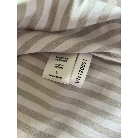 New York & Company, Long Sleeve Striped Button Up Shirt W/Pockets Large - Picture 8 of 8